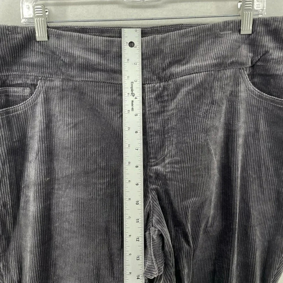 D&Co. Pants Women's Sz 18W Gray Skinny Stretch Corduroy 5-Pockets Pullover - Picture 4 of 12